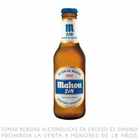 Cerveza Mahou Sin Alcohol Botella de 250 ml.