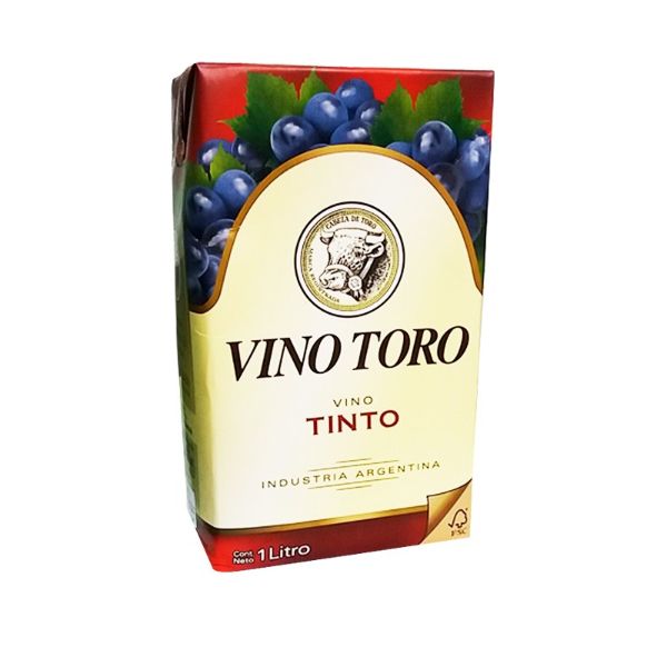 Vino Tinto Toro Tetra de 1.000 ml.