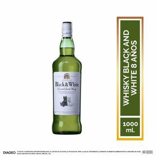 Whisky Black &amp; White 8 Años de 1.000 ml.