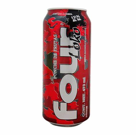 Bebida Four Loko Ponche de Frutas de 473 ml.