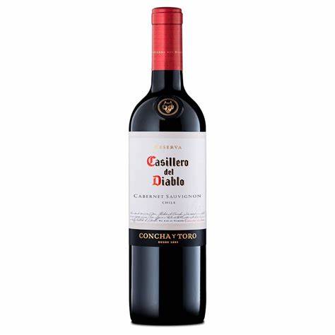 Vino Tinto Casillero del Diablo cabernet sauvignon de 750 ml.