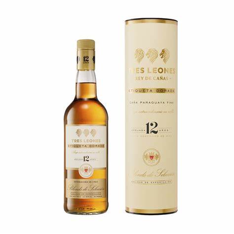 Caña Tres Leones Tubo Premiun 12 años de 750 ml.
