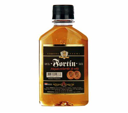 Caña Fortin Etiqueta Negra Petaca de 200 ml.