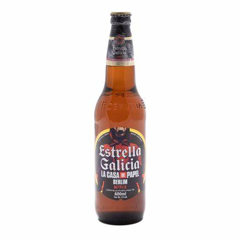Cerveza Estrella Galicia Premium Lager de 600 ml.