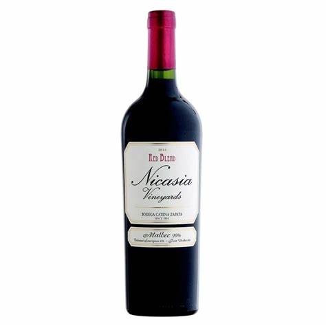 Vino Tinto Nicasia Vineyarsd red blend Malbec de 750 ml.