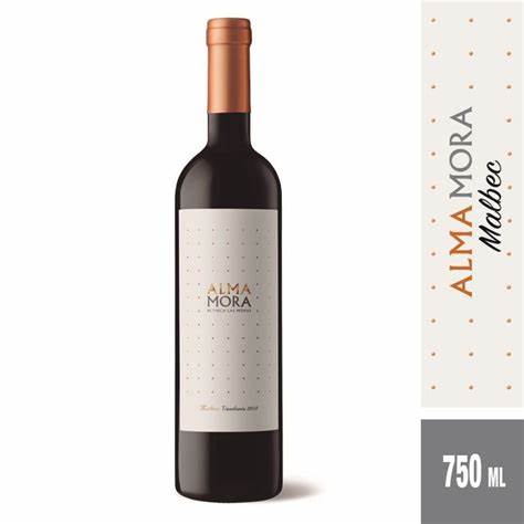 Vino Tinto Alma Mora Malbec de 750 ml.