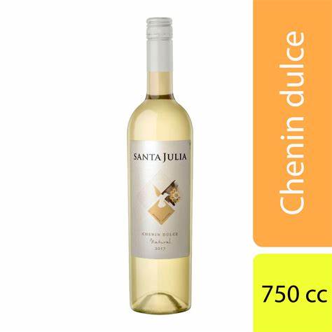 Vino Blanco Santa Julia Chenin Dulce Natural de 750 ml.