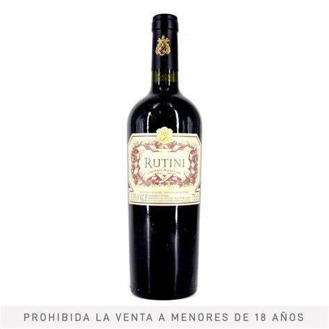 Vino Tinto Rutini cabernet Malbec de 750 ml.