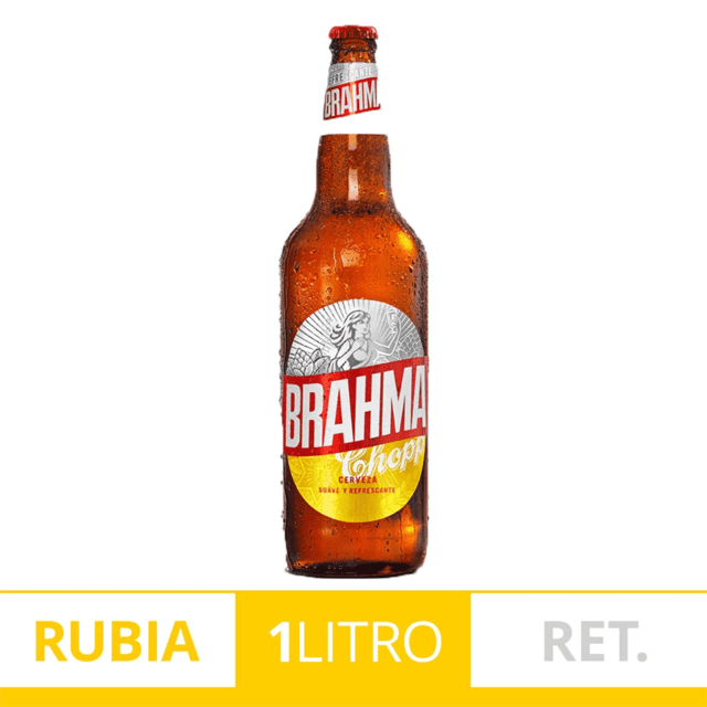 Cerveza Brahma Chopp Retornable de 940 ml.
