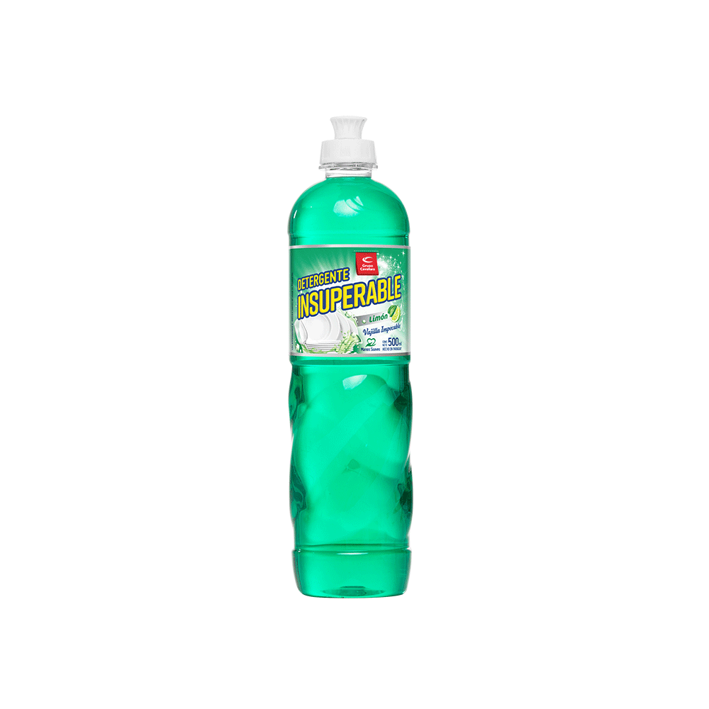 DETERGENTE LAVAVAJILLAS INSUPERABLE Limón Botella 500ml.