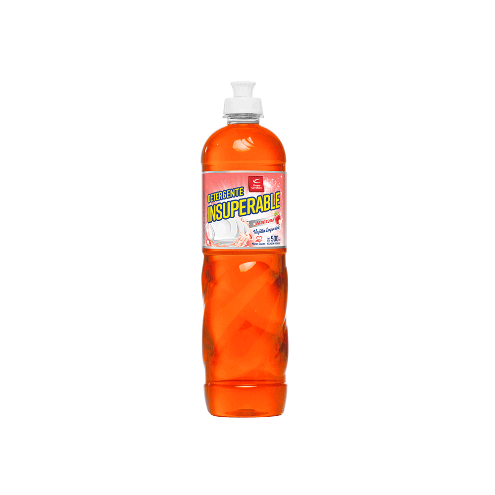 DETERGENTE LAVAVAJILLAS INSUPERABLE Manzana Botella 500ml.