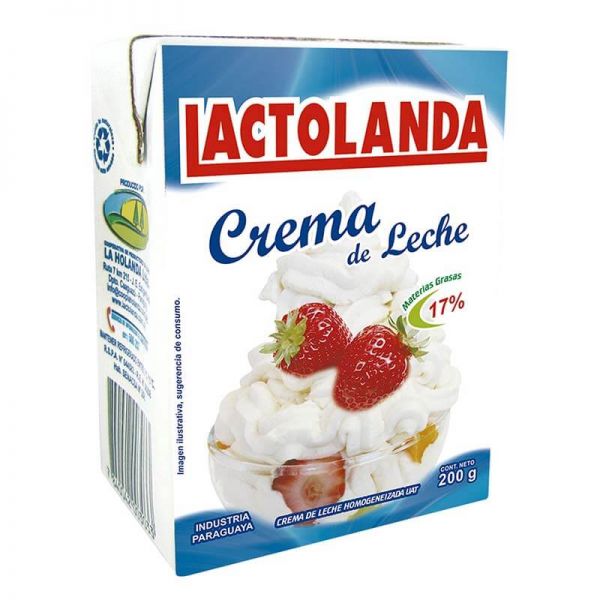CREMA LECHE LACTOLANDA UAT 200 GR