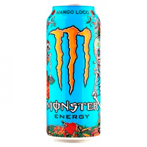 Energizante Monster Mango Loco Lata de 473 ml.
