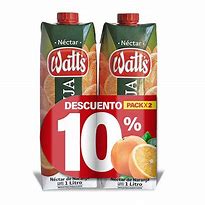 Jugo Watts Tetra de Naranja x 2 de 1.500 ml.